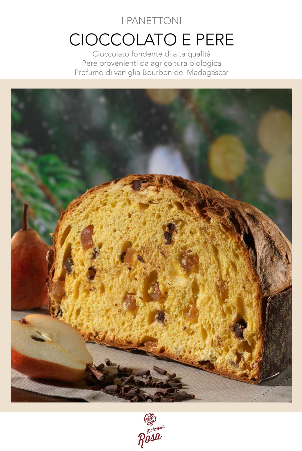 Panettone Cioccolato e Pere